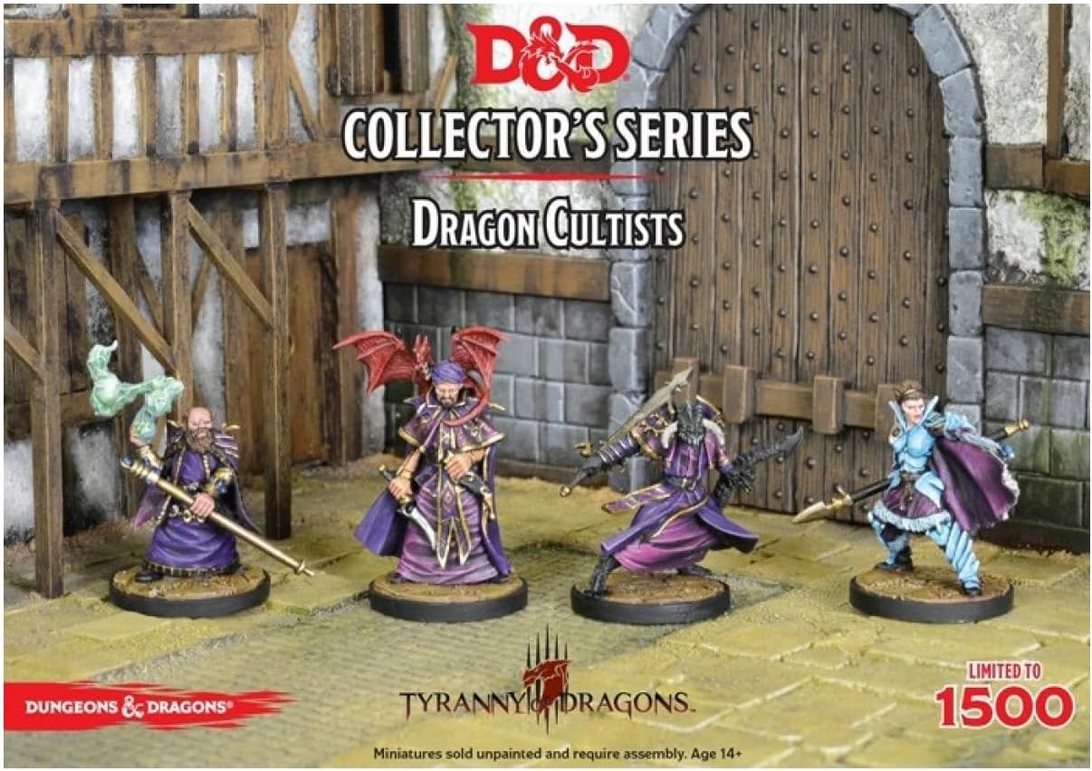 Gale Force Nine GF971034 D&D Tyranny of The Dragons Cultists 4 Figure Toy