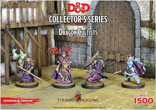 Gale Force Nine GF971034 D&D Tyranny of the Dragons Cultists 4 figura de juguete