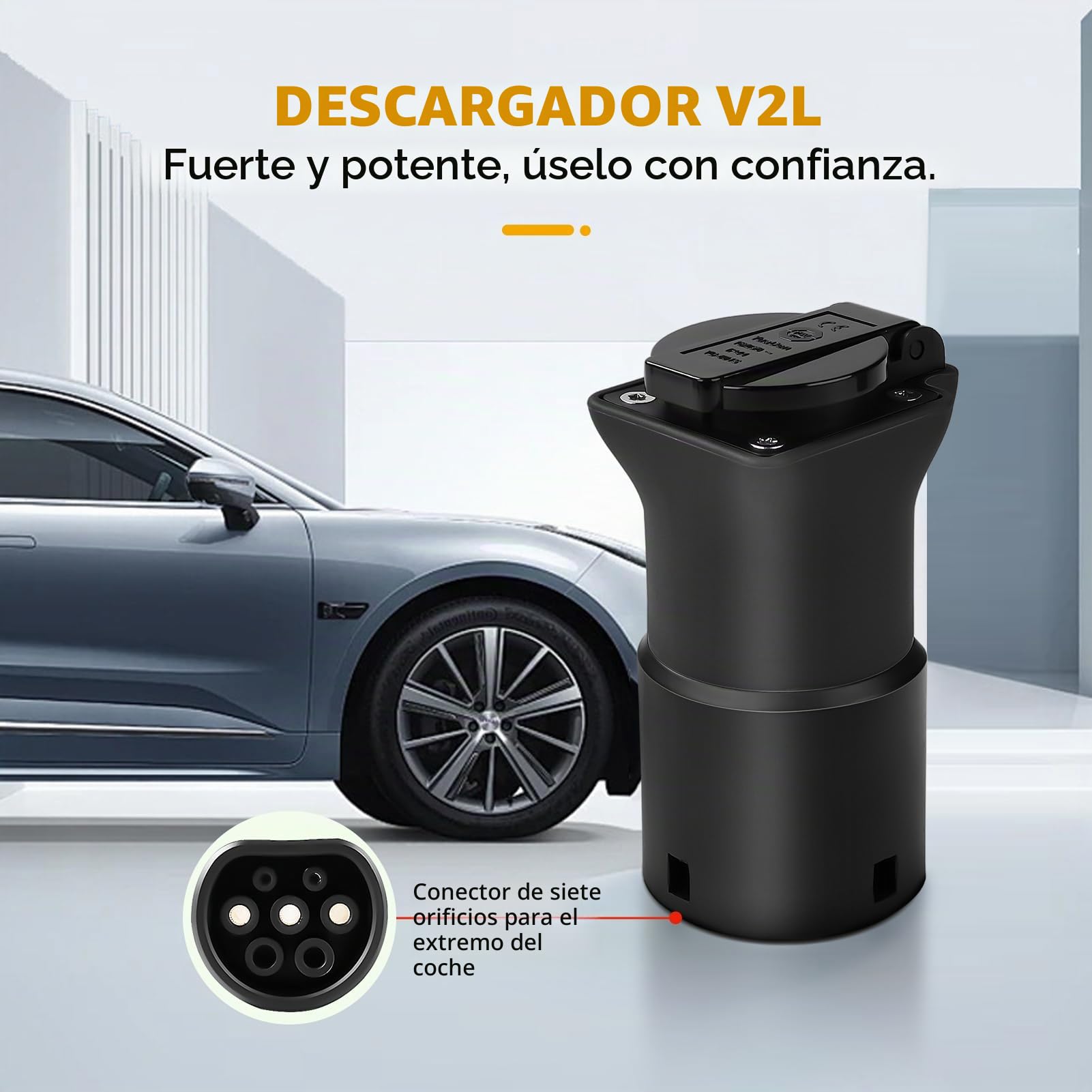 MG4 V2L Adaptador MG4 Adaptador de Descarga de Vehículo a Carga 220V 16A,Tipo 2 a Schuko para MG4, MG5, MG ZS, MG Marvel R