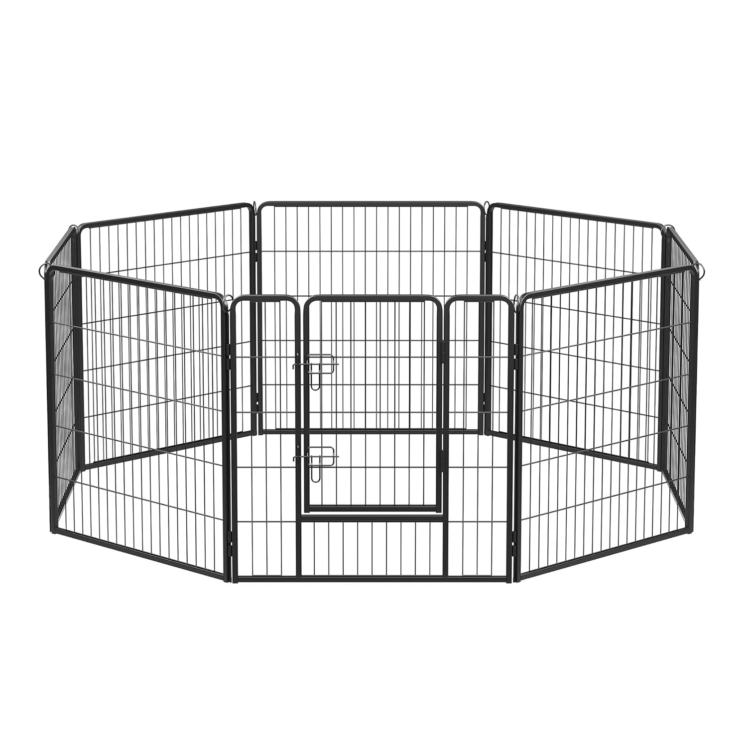 AQPET Recinto Modulare 80x80 cm per Cani, Gatti, Conigli e Roditori - 8 Pannelli Resistenti per Interno ed Esterno, Sicuro e Facile da Montare, Ideale per Casa e Giardino