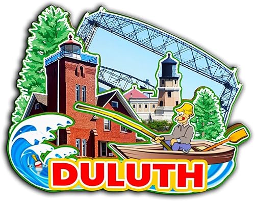 Duluth Minnesota USA - Imán de madera para nevera, 3D, monumentos de viaje, coleccionables, recuerdos, decoración hecha a mano -2775