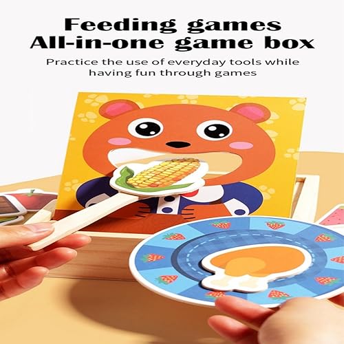 Miniatura 3 de Juguete de alimentación de madera para niños pequeños Montessori Juego de comida de juego de simulación para niños con 30 alimentos diferentes,