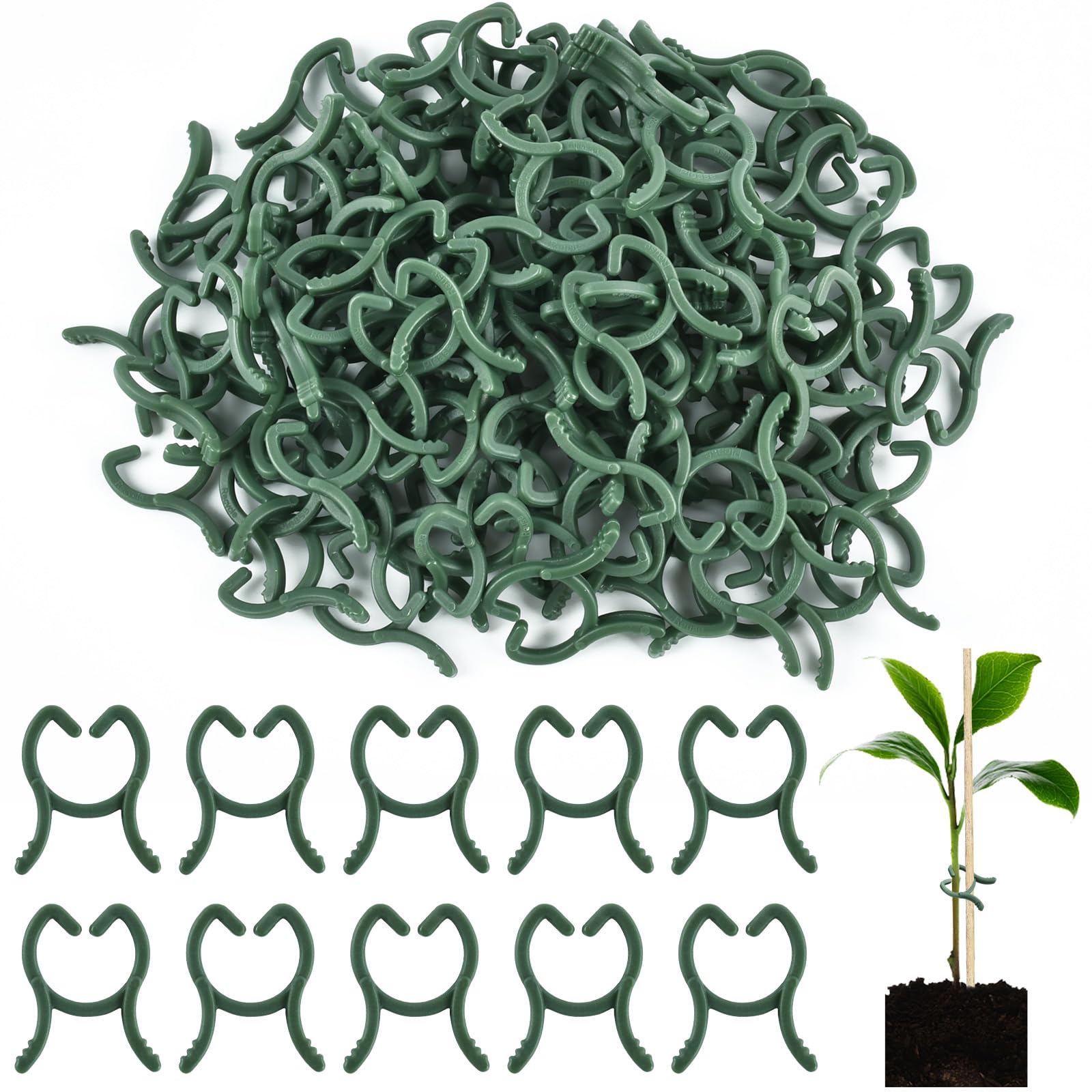 100 pcs clips pour plantes tuteurage