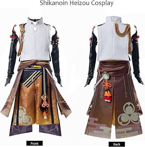 Miniatura 2 de CR ROLECOS Shikanoin Heizou Cosplay Genshin Heizou - Conjunto de traje de cosplay de Heizou para hombre, disfraz de Halloween, talla XXL