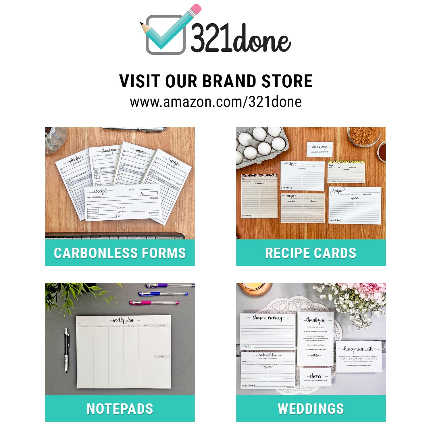 321Done Jumbo Floral Index Cards - 5" X 7" College-Ruled Lined Notecards, Set Of 50, Red Roses On Tan (Made In USA) - View #14