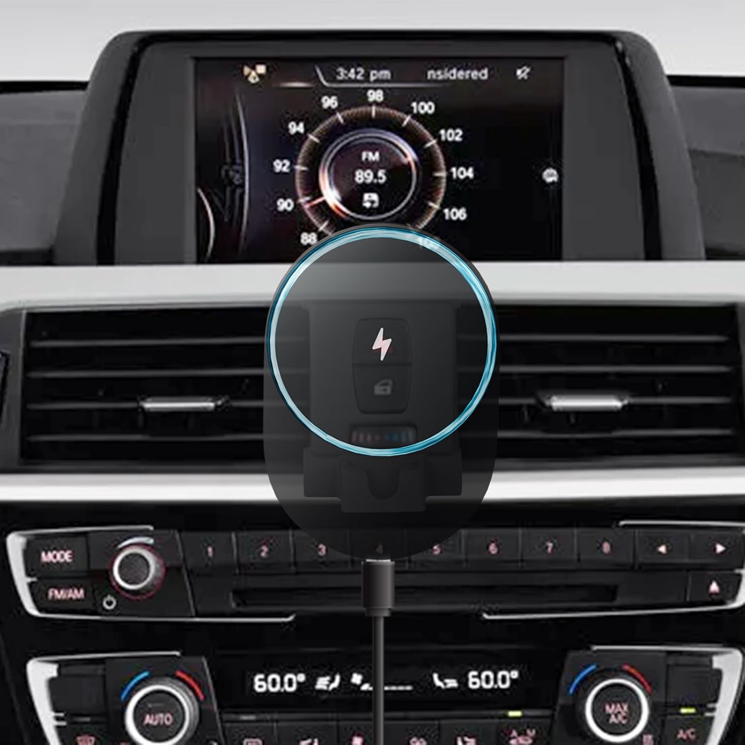 for MagSafe BMW 2/3/4 Series Mount Charger, Exclusive fits for BMW 2 Series 2014-2021, 3 Series 2014-2019 and 4 Series 2014-2020, for iPhone 17-12 Intelligent Heat Dissipation Fast Charging 15W