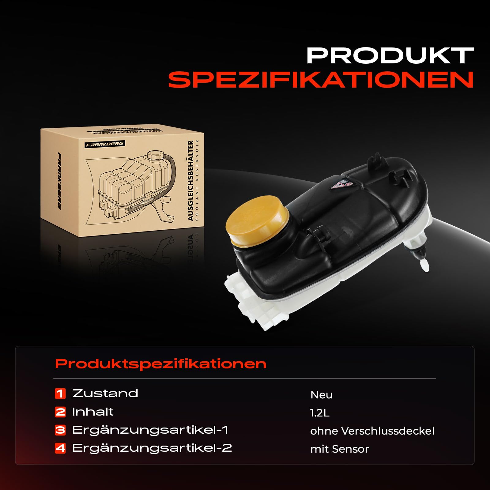 Frankberg Ausgleichsbehälter Kühlmittel Mit Sensor Frankberg Ausgleichsbehälter Kühlmittel Mit Sensor