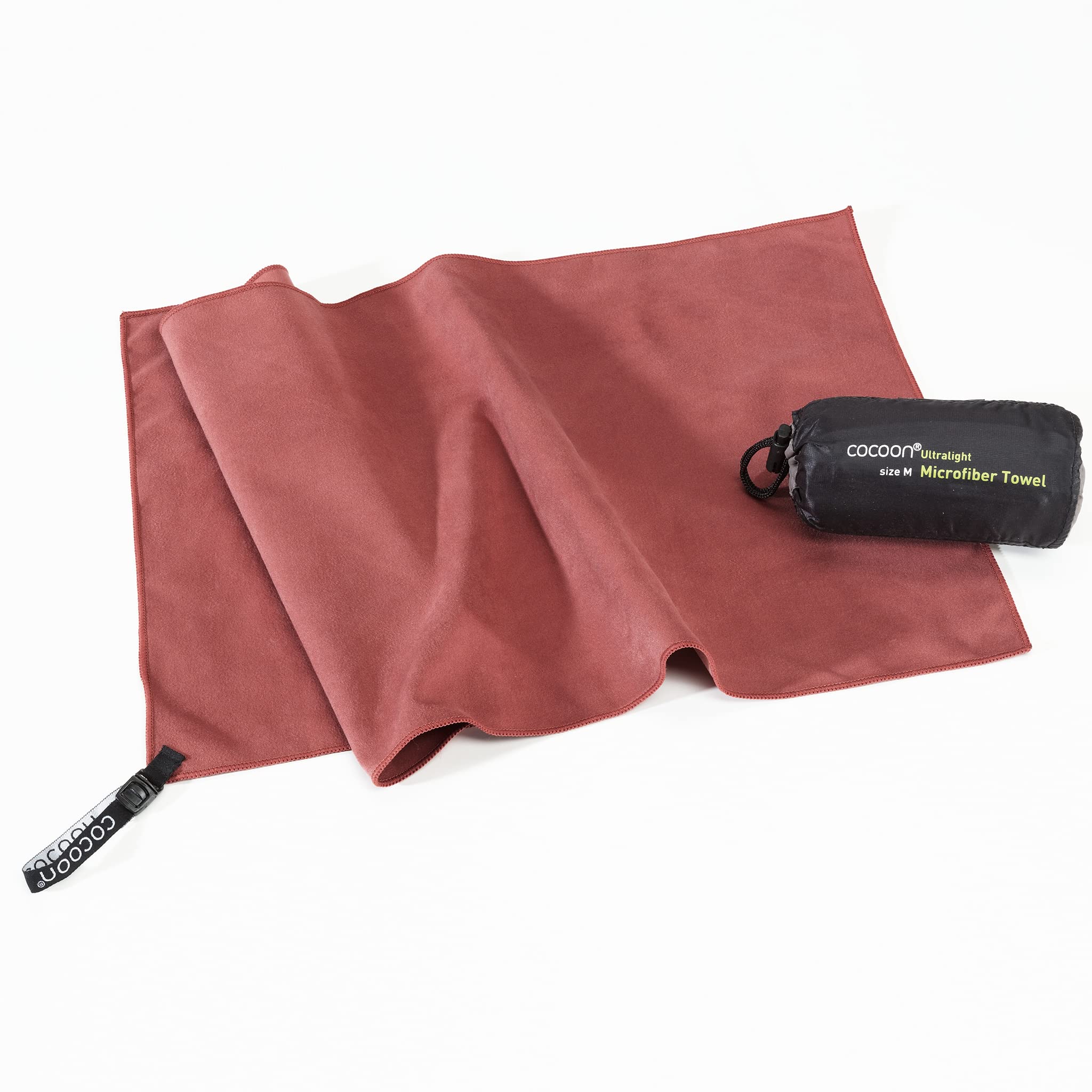 Cocoon ultralight - lightweight microfibre hand towel, marsala red, M