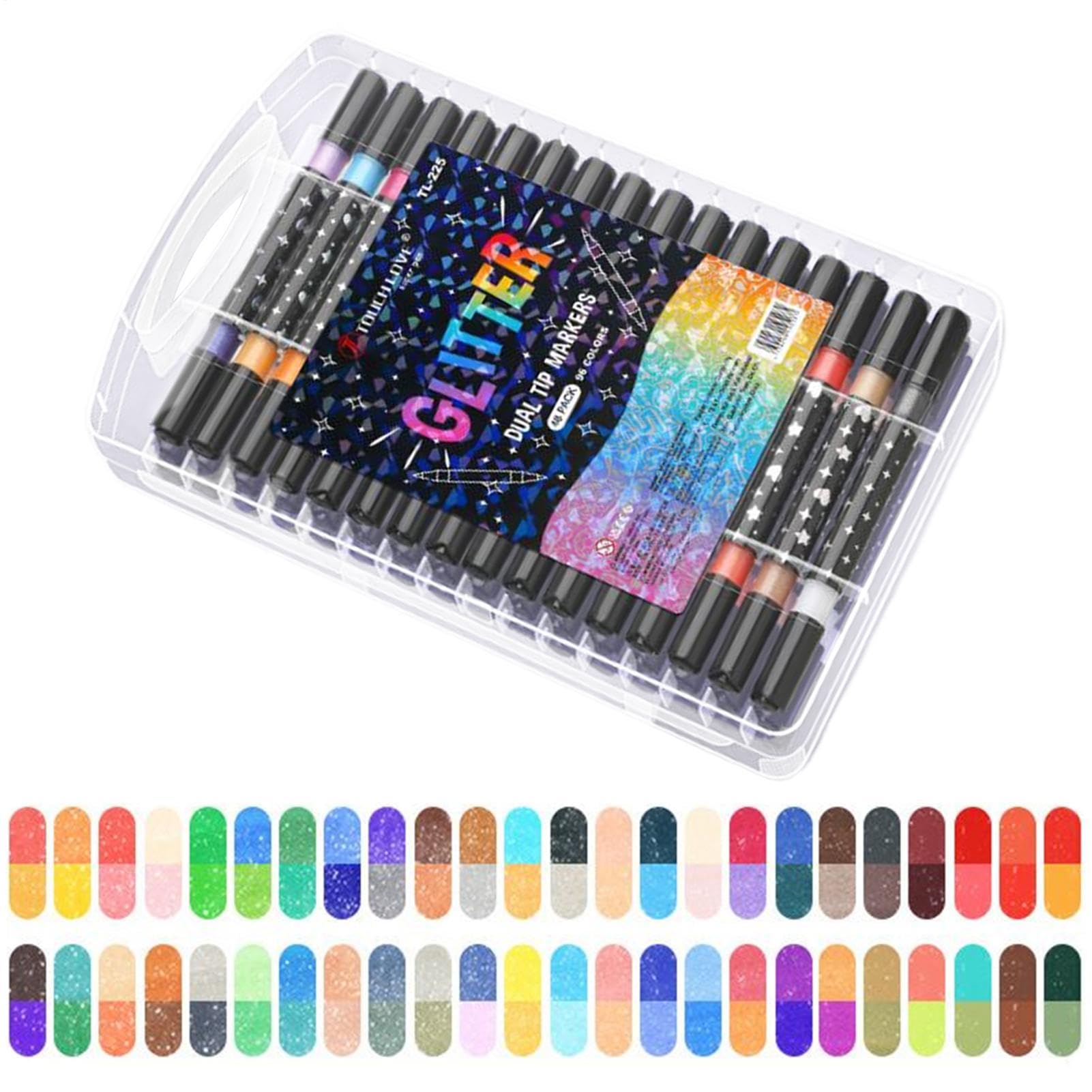 Rotuladores Brillantes con Purpurina para Colorear Lapices Artisticos Doble