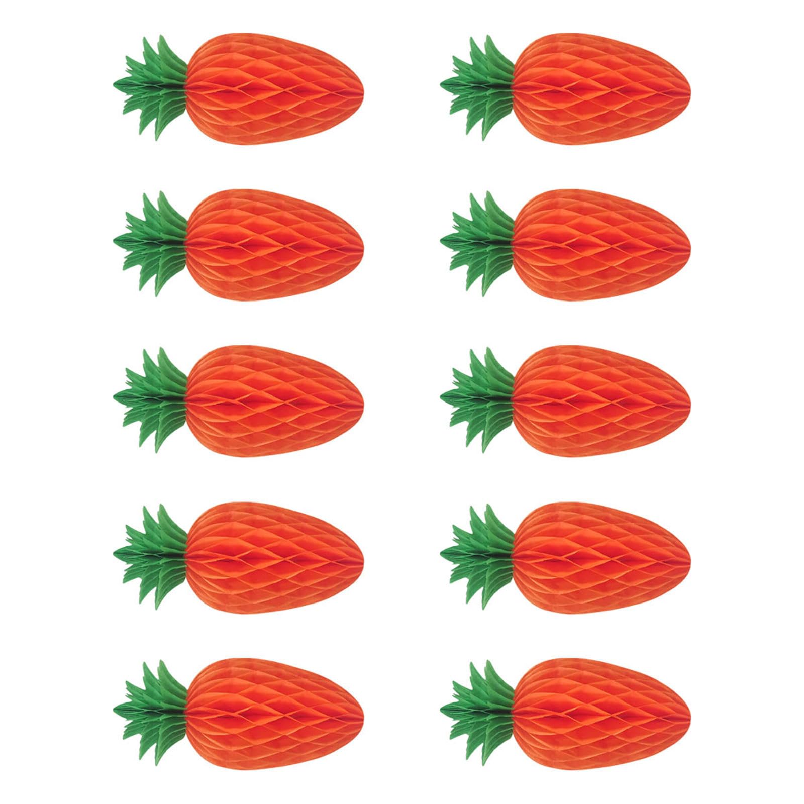 10Pieces Paper Carrot Hanging Ornament for Festival Celebration Themed Party Kid Birthday Party and Home Decoration Carrot Hanging Ornament