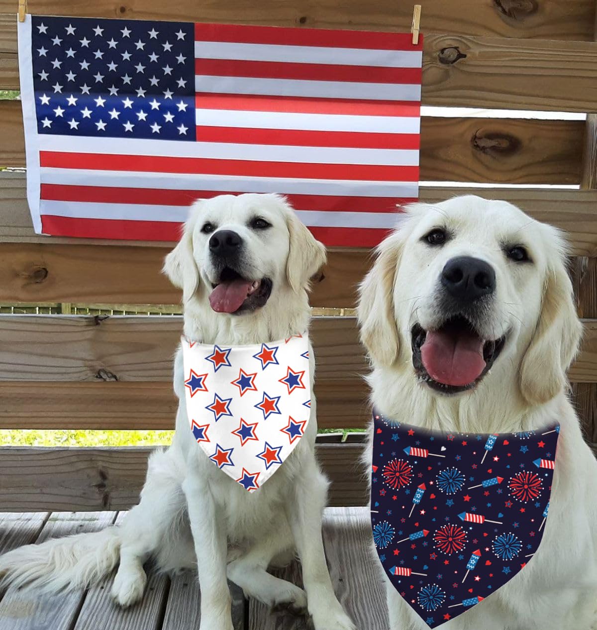 Fourth If July Dog Bandana Dzmodz 4th Of July Dog Bandanas Pack
