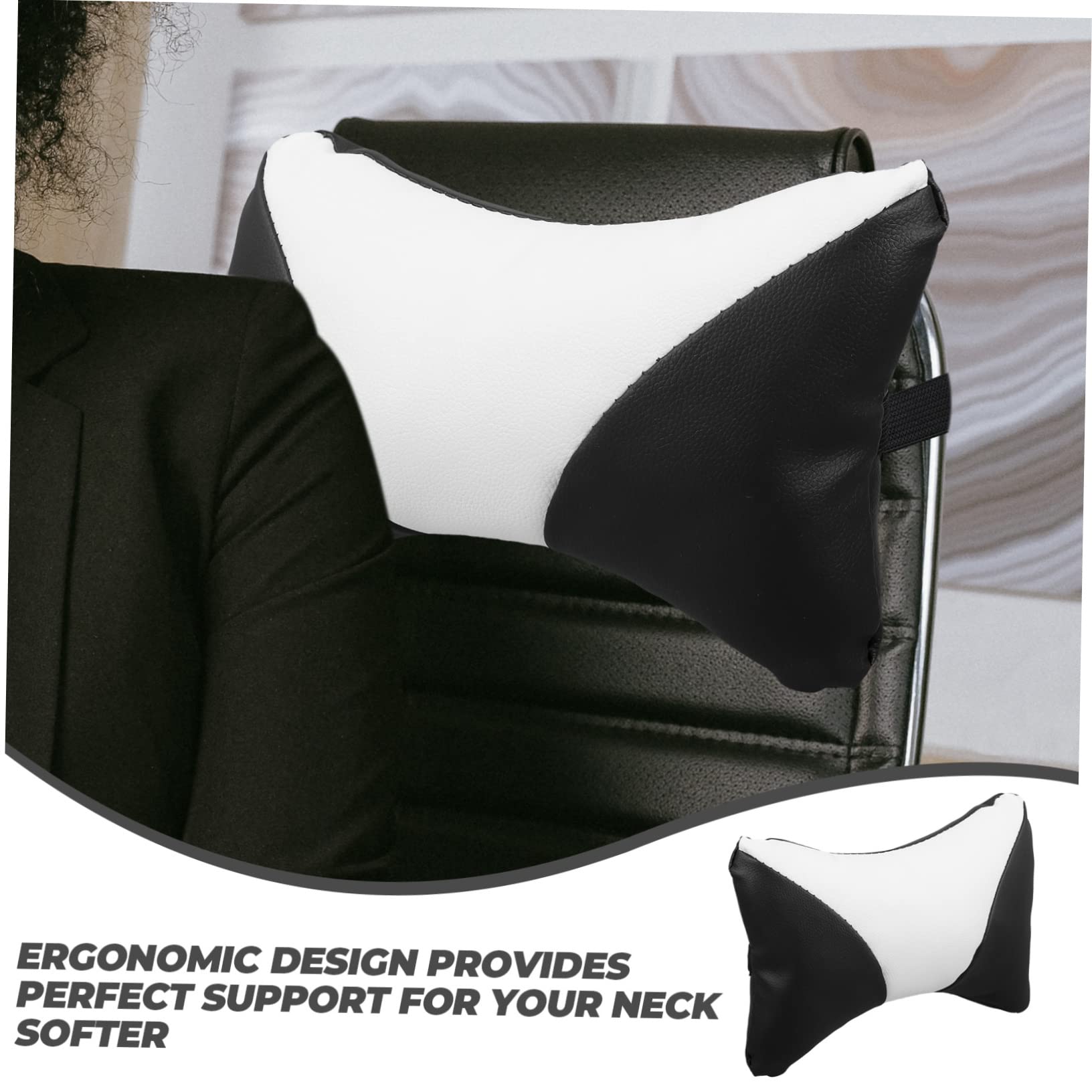 Mobestech Cuscino Poggiatesta Ergonomico per Supporto Collo Cuscino di Supporto per Collo della Sedia da Ufficio e Casa Facile da Installare