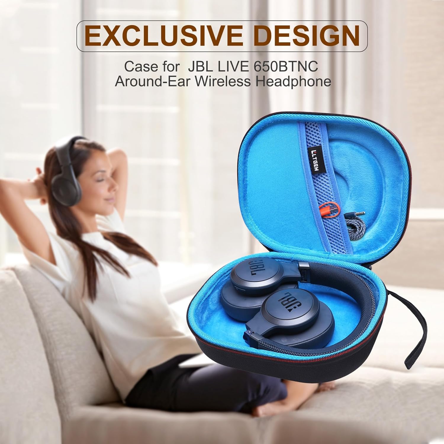 Case for JBL Tune 770NC/510BT/720BT/520BT/670NC/520C Headphones Light Blue image 5