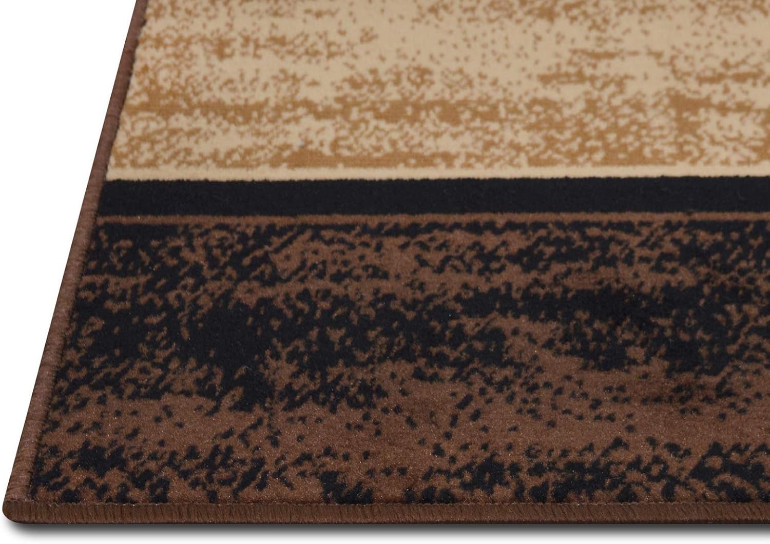HR Square Pattern Area Rug 8x10 Boxes Pattern Modern Brown Chocolate Carpet Comfy shed Free Stain Resistant
