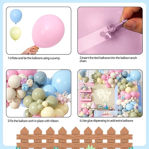 Vista 54 de Kit de arco de globos rosa morado, kit de arco de globos azul, rosa y morado, arco de globos rosa intenso, guirnalda de globos rosa intenso