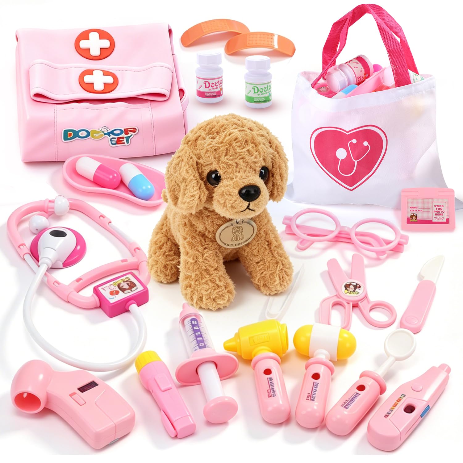 EagleStone Doctor Kit Kids, Vet Kit, Pretend Play Pet Care Doctor Set