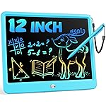 Bravokids 12 Inch LCD Writing Tablet for 3 Year Olds - Electronic Drawing Pad and Doodle Board as Educational Birthday Gifts for Girls and Boys (Blue)