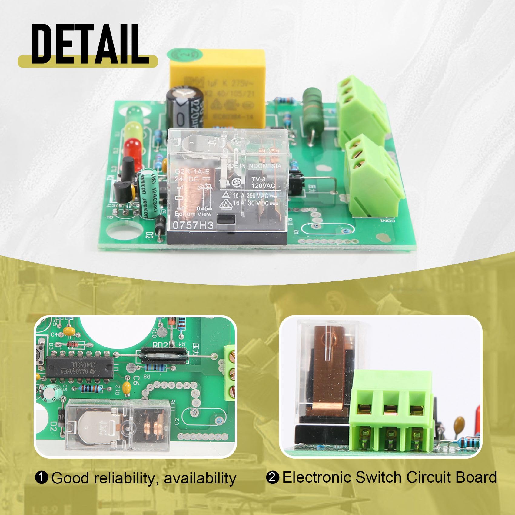 tassieroon Water Pump Automatic Perssure Control Electronic Switch Circuit Board 10A Popular Pump Replacement Parts - Image 3
