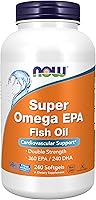 Vista 8 de Suplementos NOW Super Omega EPA, 360 EPA / 240 DHA, destilado molecularmente y 120 cápsulas blandas