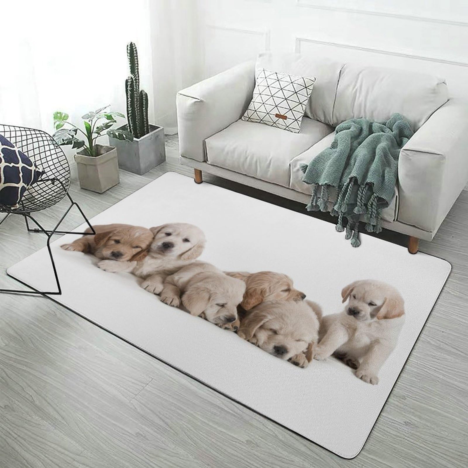 Amazon | ラグ カーペット ゴールデンレトリバー かわいい いぬ 犬 