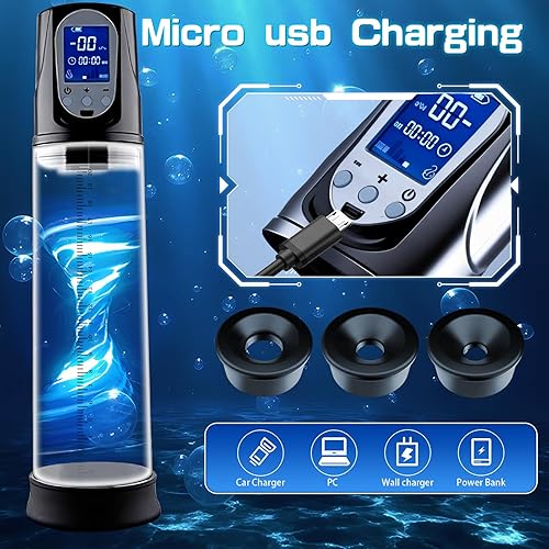 Miniatura 7 de Penisen Extendors PumpEnhancement Growth Vacuum Pumps, Electric Increase Size Training Device PLR147