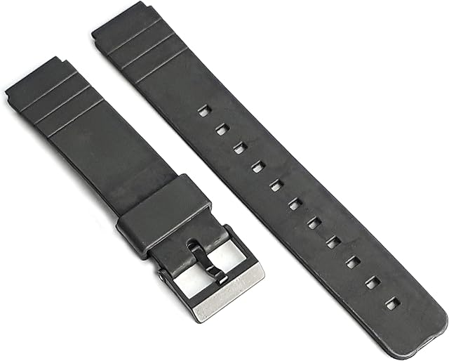 Replacement Watch Strap Band for Casio MQ24 Black Soft Resin