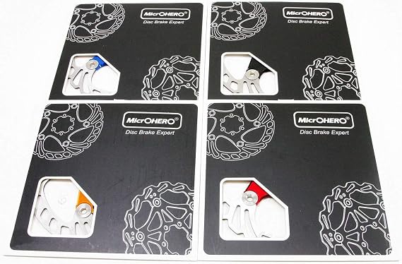 MicrOHERO Ultralight MTB/ROAD Dual Purpose 2-Piece Stainless / Magnesium Alloy Floating Disc F1 Disc Rotor, 1 Piece