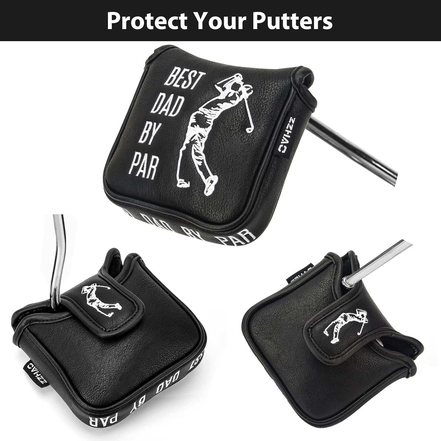 ZZHAO Golf Putter Cover - Funny Magnetic Mallet Putter Cover - Fits Most Mallet Putters - Golf Gifts for Dad - 5.5 x 4.7 x 1.2 Inches