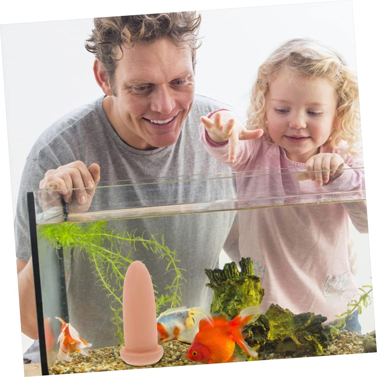 Sosoport Shrimp Breeding Bucket Ceramic Fish Spawning Cone Aquarium Breeding Tool for Angelfish and Fish Hatchery with Water Purifying Feature 6.69X11.81X3.93In