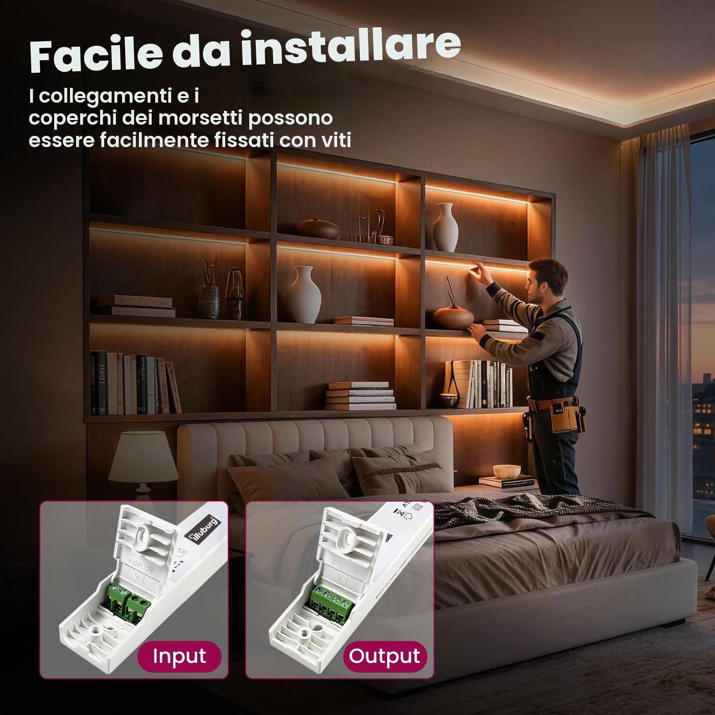 Trasformatore LED 24V 45W - 150W Dimmerabile DALI PUSH Sottile per Strisce LED Alimentatore Driver Power Supply