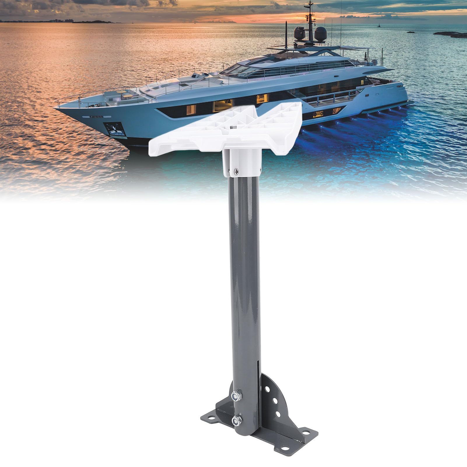 S t a r l i n k Gen 3 Kit di montaggio sul tetto, staffa di montaggio girevole regolabile per camper e yacht, installazione di antenna Internet satellitare in metallo resistente (bianco)