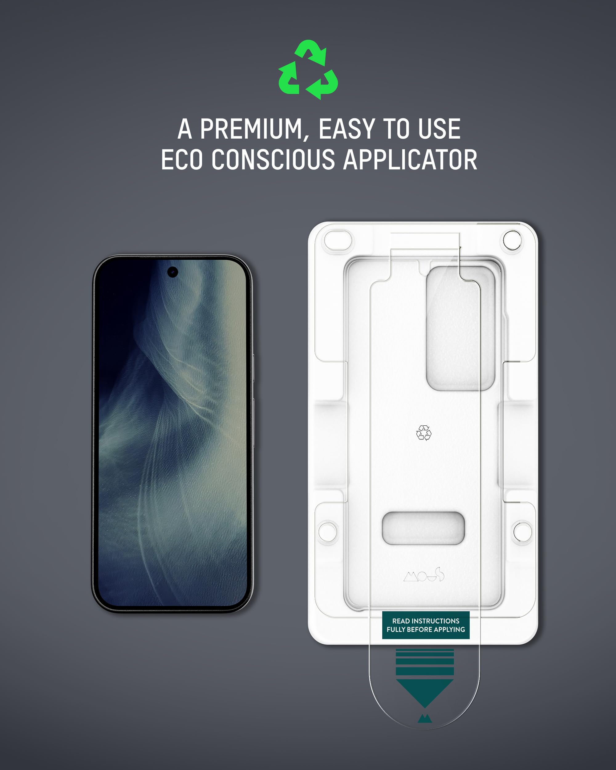 Mous Protector de Pantalla de Vidrio Templado para Pixel 11 Pro XL, Irrompible, Instalación Fácil, Transparente