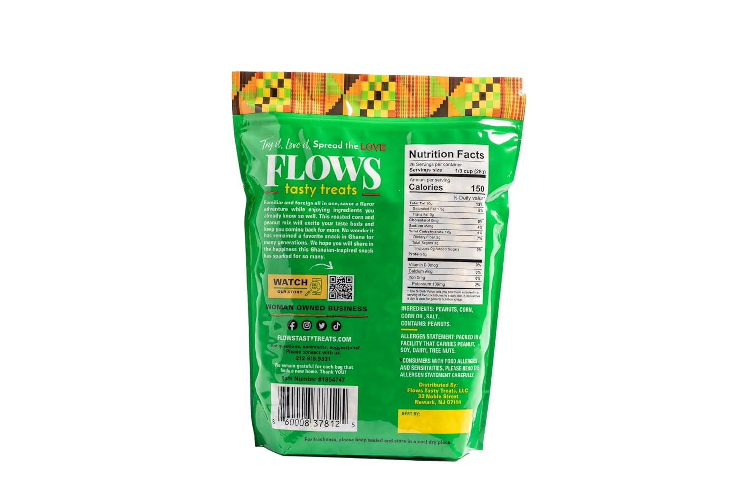 Flows Tasty Treats, Toasted Corn & Peanut Crunchy Mix, 26 Ounce