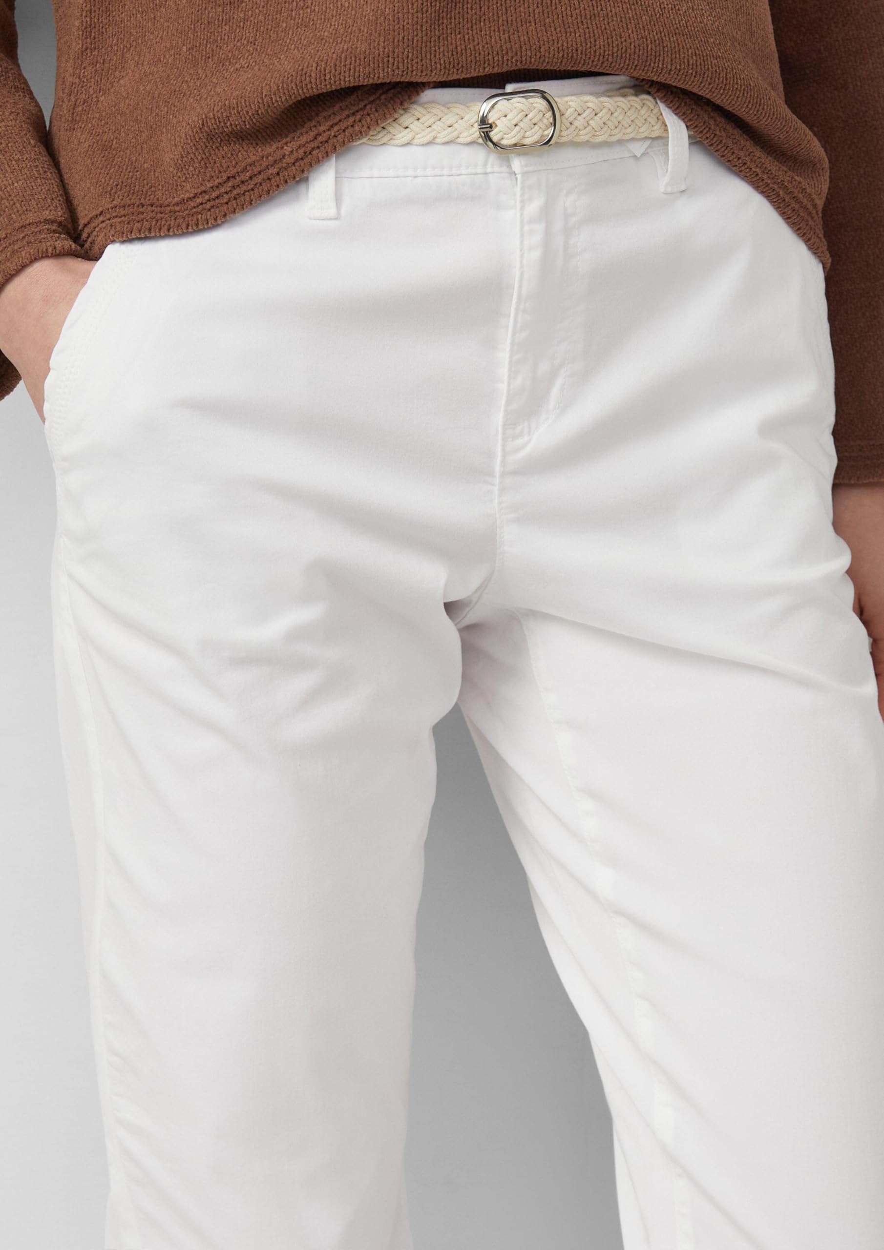 s.Oliver Damen Chino mit Gürtel Chino mit Geflochtenem Gürtel