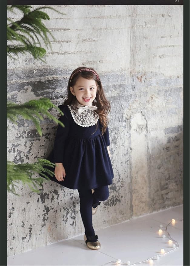 Amazon Co Jp Unz 韓国子供服ワンピース フォーマルワンピース 子供服ドレス ガールズワンピース ピアノワンピース 女の子 女児 長袖 ワンピース フォーマルワンピース チェック シンプル 発表会 卒業式 スーツ ピアノ 結婚式 面接 七五三 入学式 130cm ネビー 服