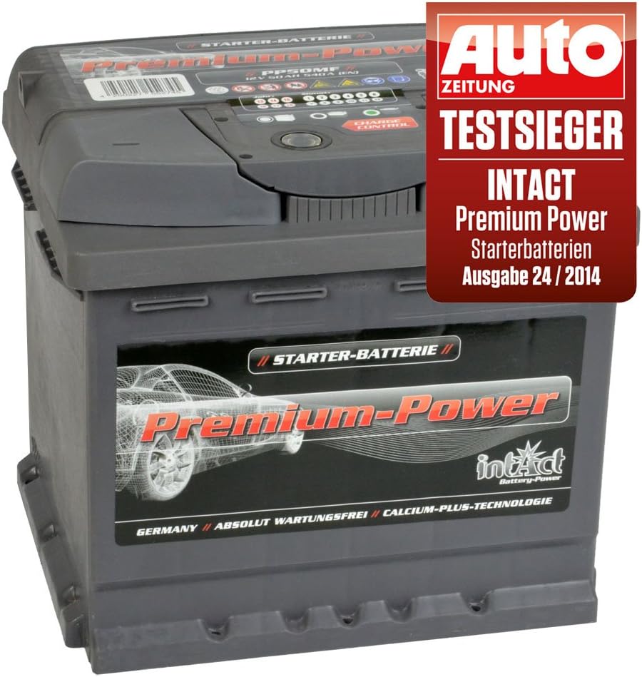Intact Premium Power PP50MF Car Battery 12 V 50Ah Test Winner Gtü 2014