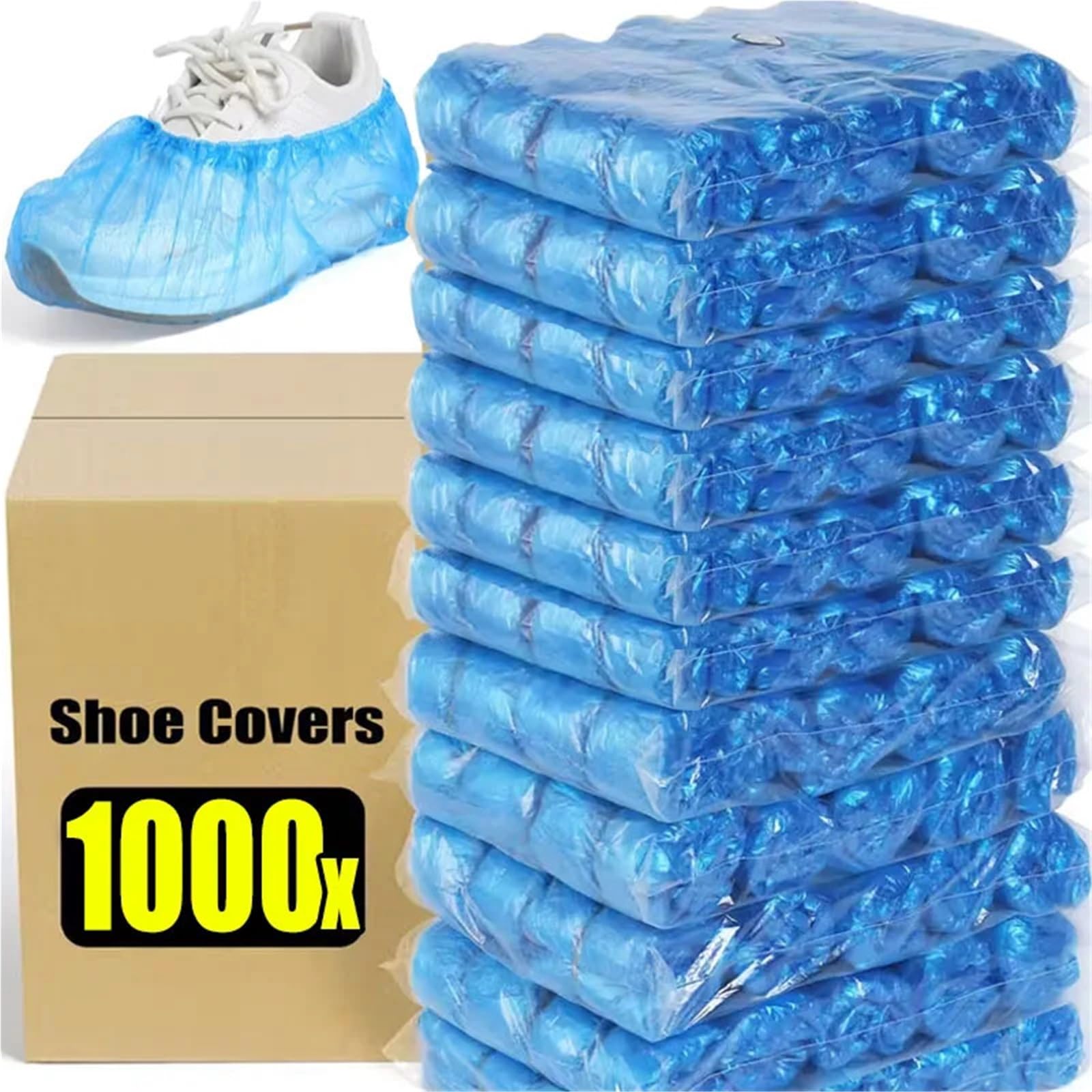 Copriscarpe Copriscarpe impermeabile da 100-1000 pezzi antiscivolo in plastica imbottito in PE for interni antipioggia(300pcs)
