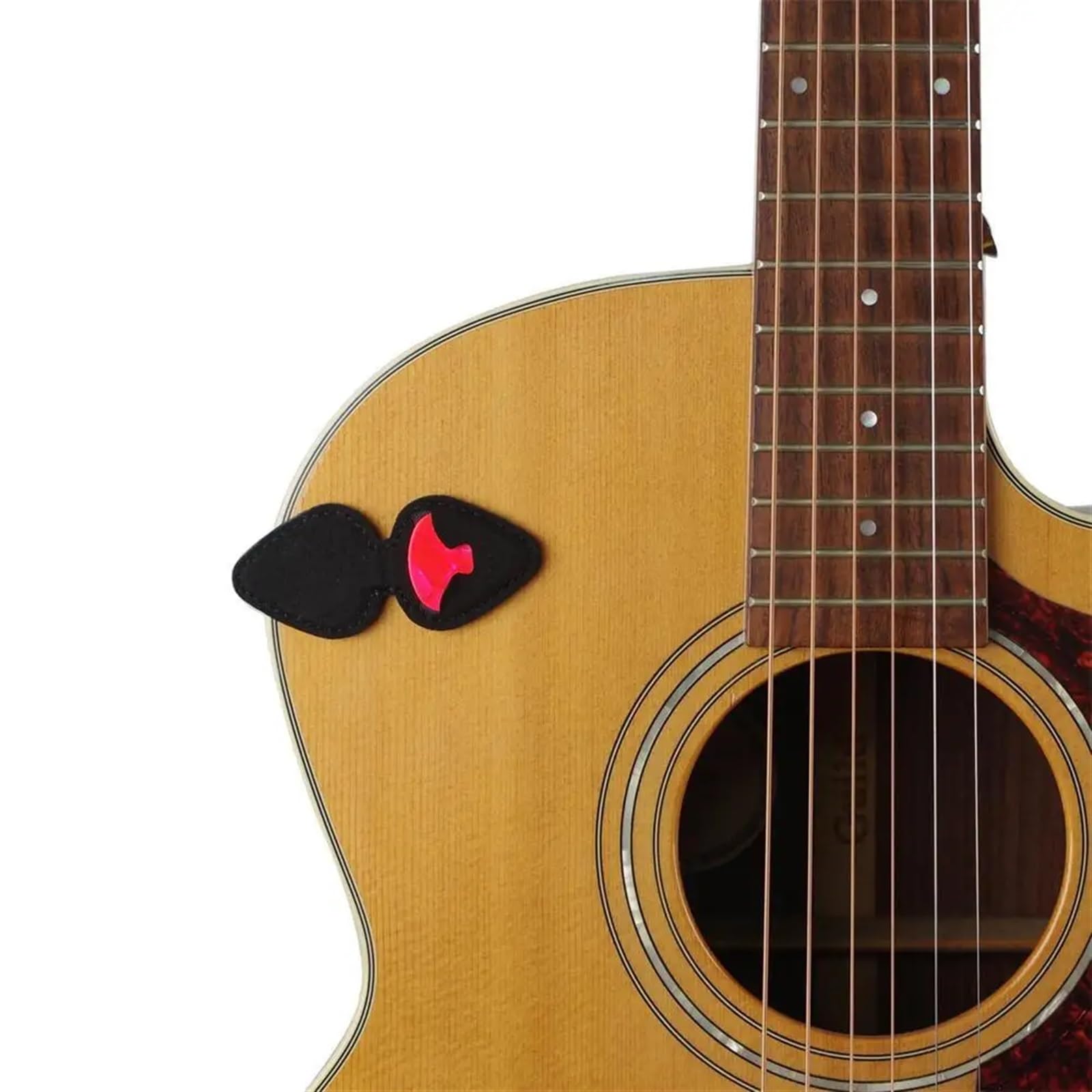 Uchwyt na kostki gitarowe, 2 szt. Przenośna skórzana torba na gitarę Pokrowiec do przechowywania 2 w 1 Kostki Uchwyt na telefon komórkowy Akcesoria do instrumentów muzycznych Etui na gitarę(Brown)