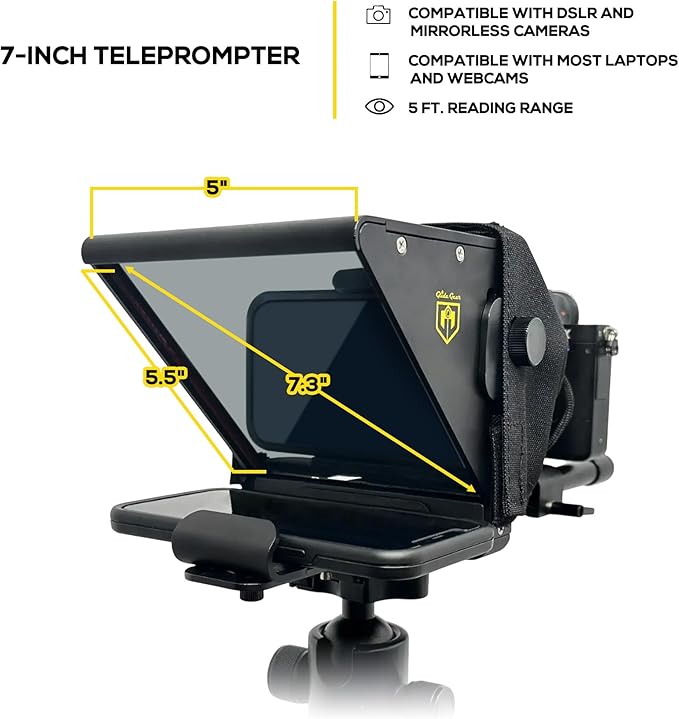 Glide Gear TMP 75 Teleprompter portátil miniatura 2