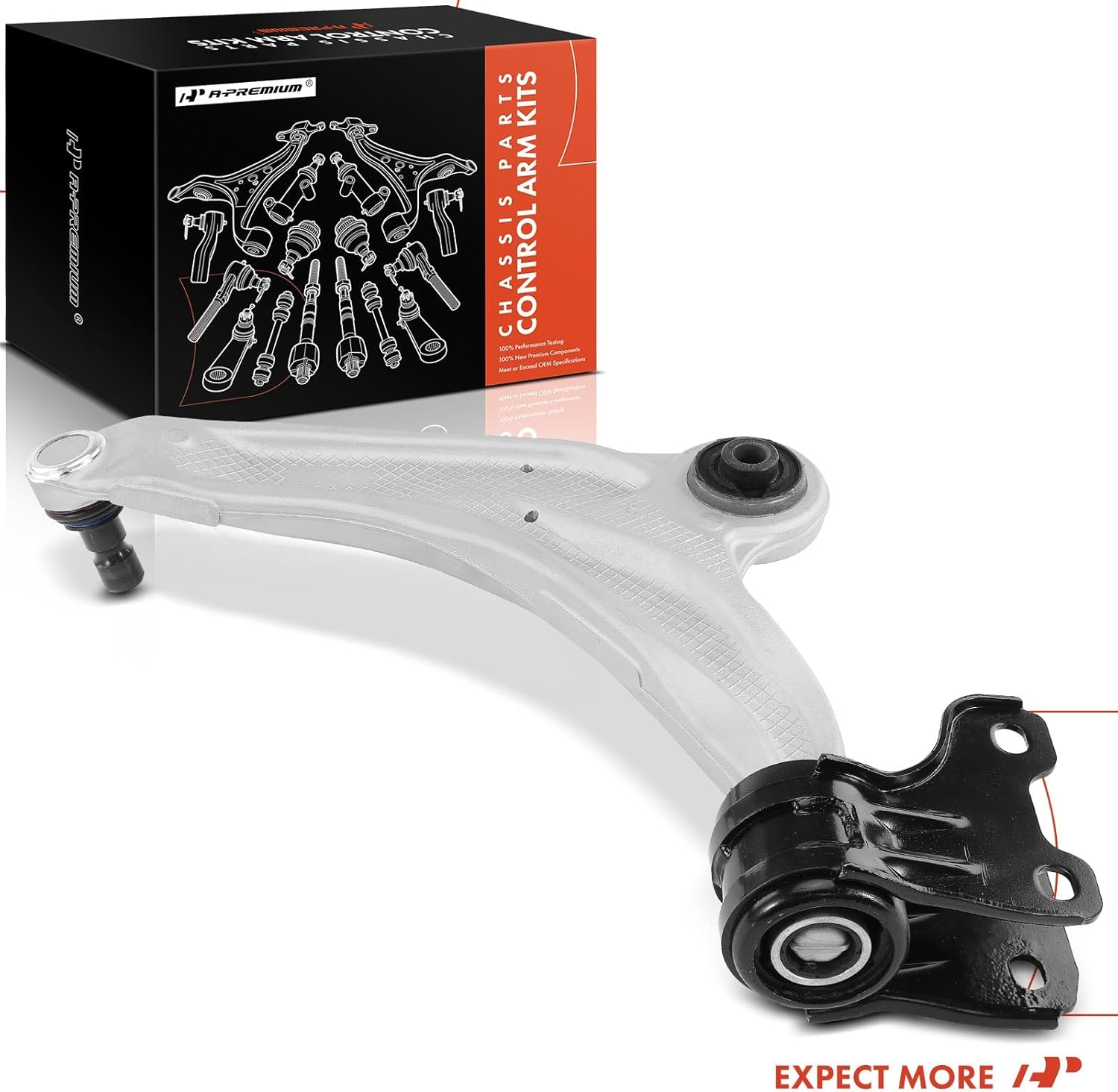 A-Premium Front Right Lower Control Arm, with Ball Joint & Bushing, Compatible with Ford Edge 2015-2022, Lincoln MKX 2016-2018