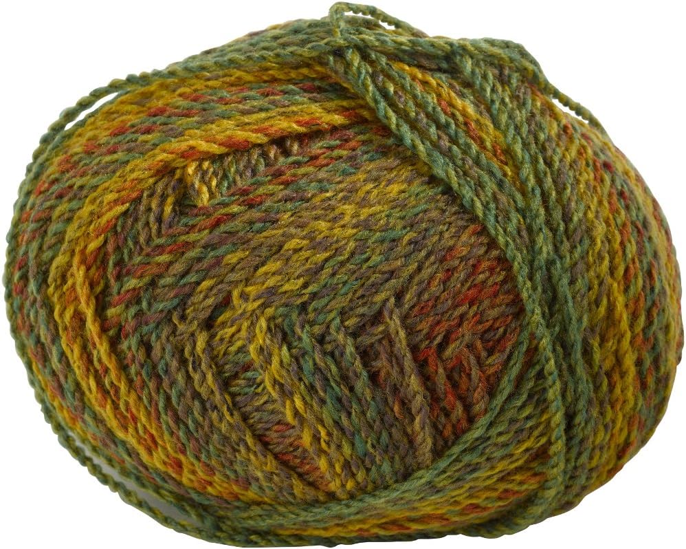 Marble Chunky Knitting Yarn by James Brett 200g (Orange/Brown/Green MC7)