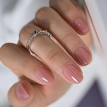CurvLife Soft Gel Extra Short Press on Nails, 30Pcs Honey