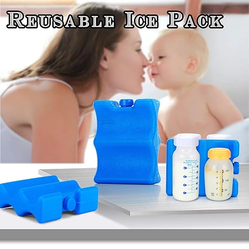 Miniatura 6 de Teamoy Paquete de 2 paquetes de hielo para leche materna (paquete de 2), bolsas de hielo para almacenamiento de leche materna y lactancia materna,