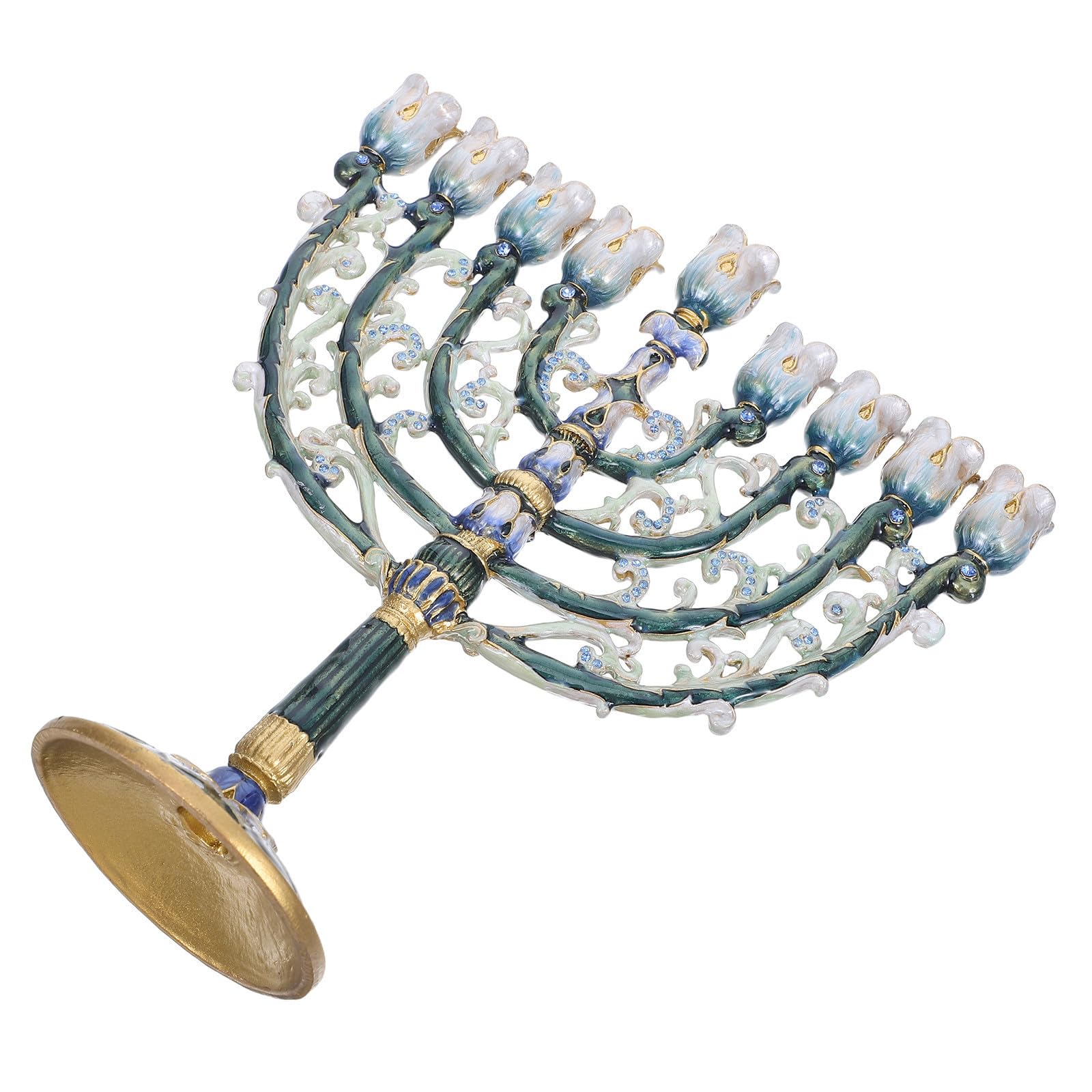 Toyvian Candelabro Vintage a Nove Bracci in Lega di Zinco per Tavolo