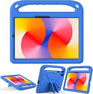 حافظة حماية للاطفال من فاشون مانيا لهاتف هواوي ميت باد اس اي 11 انش 2024، خفيفة الوزن مادة ايفا مضادة للصدمات مع حامل ومقبض وغطاء تابلت شديد التحمل (ازرق)