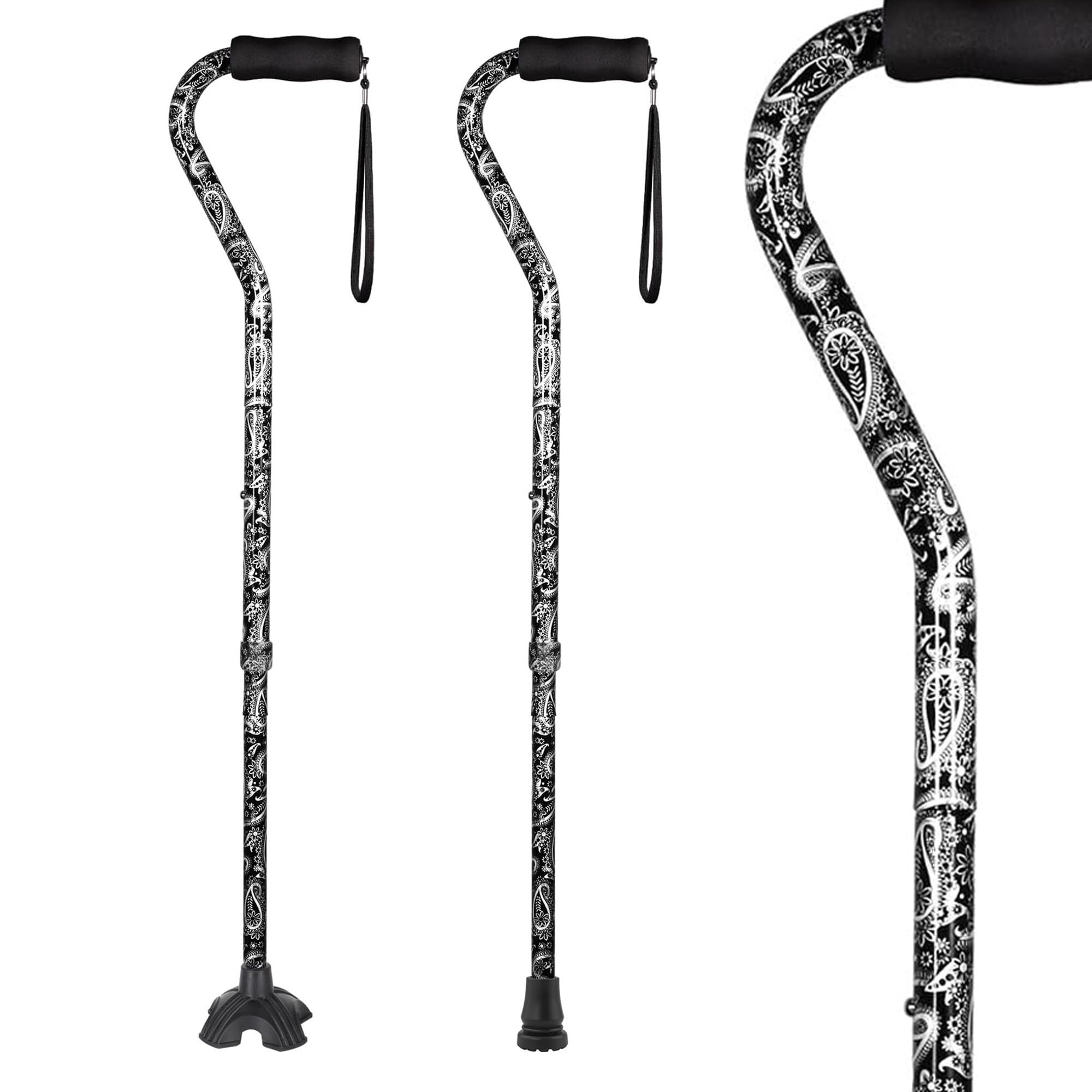 Elegant Walking Cane for Women, Foldable & Adjustable Cane for Seniors with Self-Standing Tip | Lightweight Mobility Aid for Stability & Balance Support
