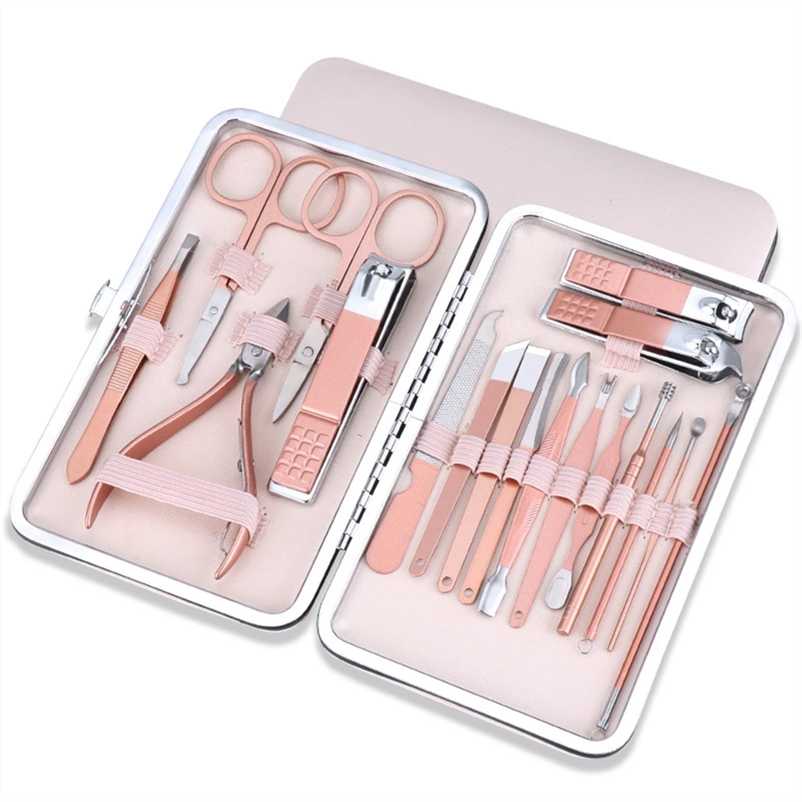 Nagelknipser-Set Pediküre-Kit-Schere Nagel-Klipper Set Tote Hautzange Nagelschneidezange Pediküre-Messer Nagel Maniküre-Werkzeug-Pflege-Kit mit Fall Nagelknipser-Kit