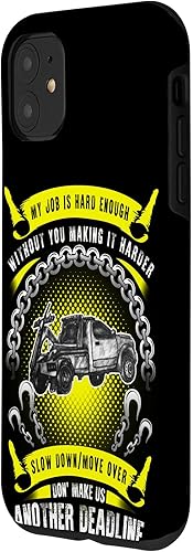 Miniatura 2 de iPhone 11 Slow Down Move Over-Orgulloso Estuche de Operador de Camiones de Remolque