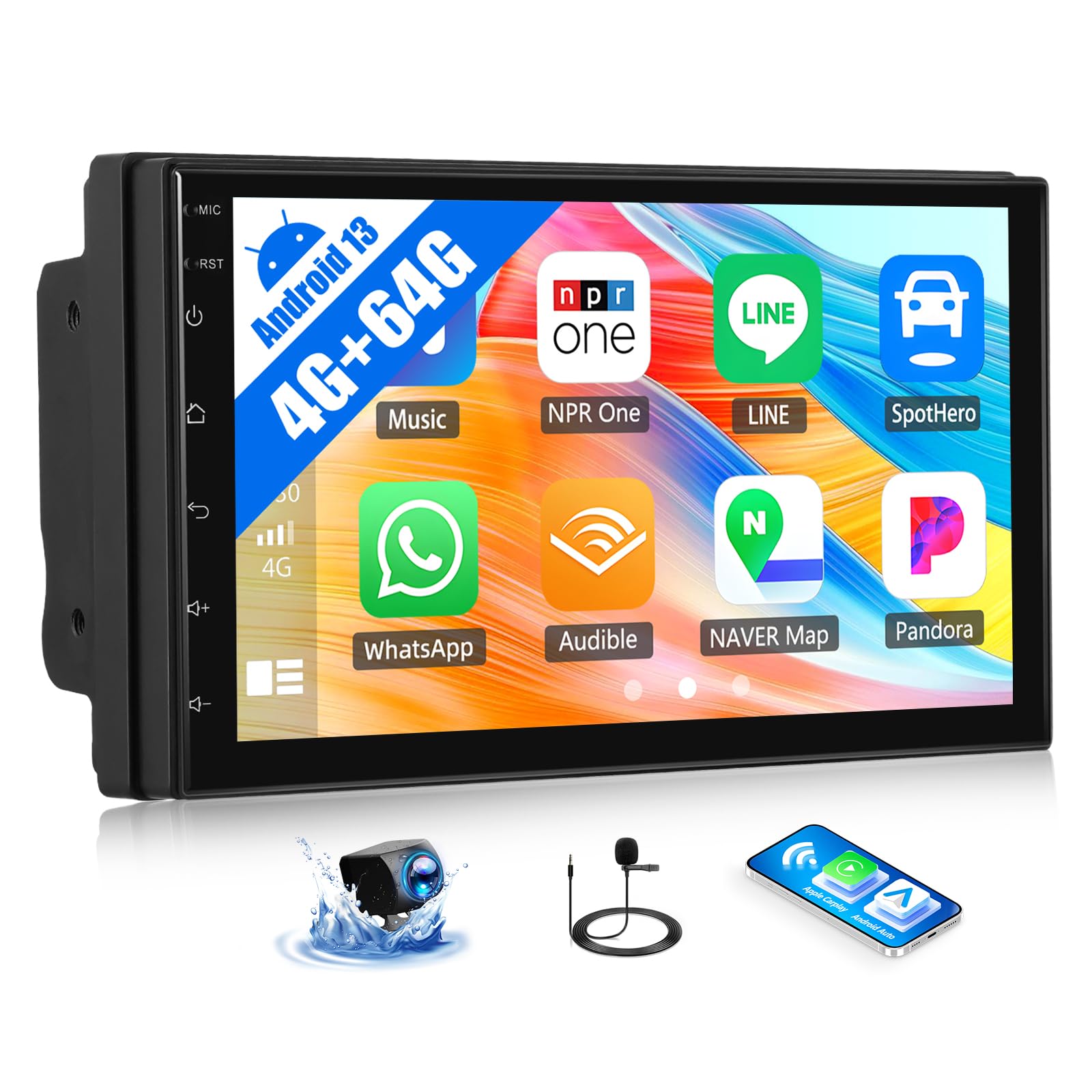 ANDROID - ponpon Amazon.com: Android 13 2G 64G Single Din Car Stereo with