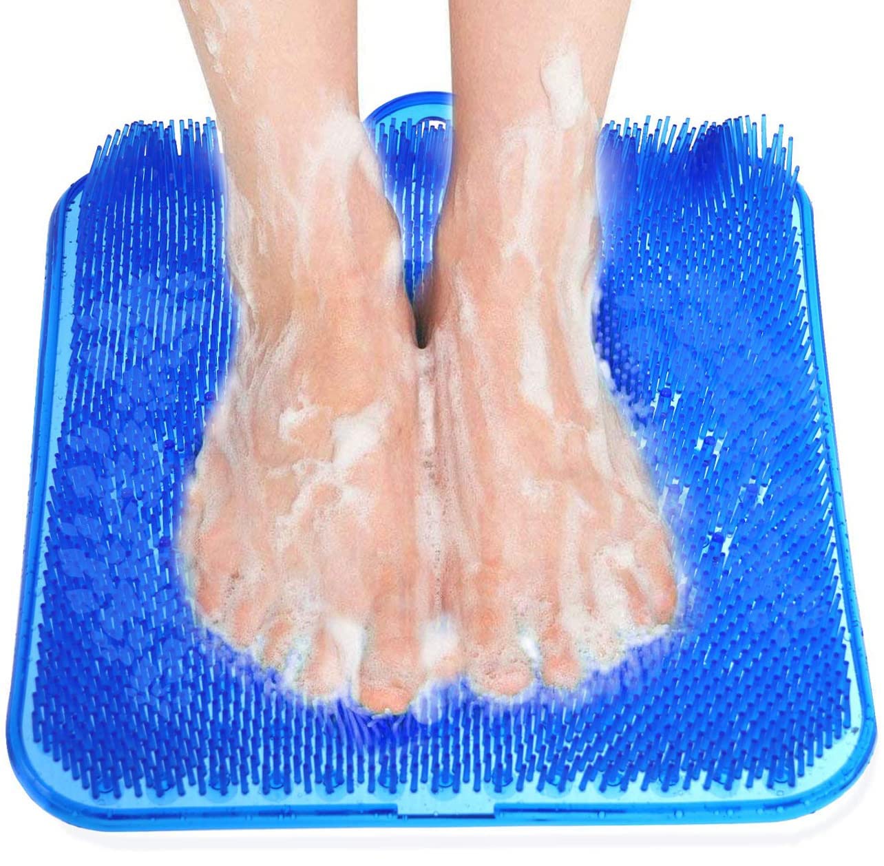 Ecoodisk B Shower Foot Scrubber Cleaner Massager Exfoliating Feet Massager Spa Larger Shower Foot Scrubber Mats Foot Cleaner Massager Mat With Non-Slip Suction Cups,